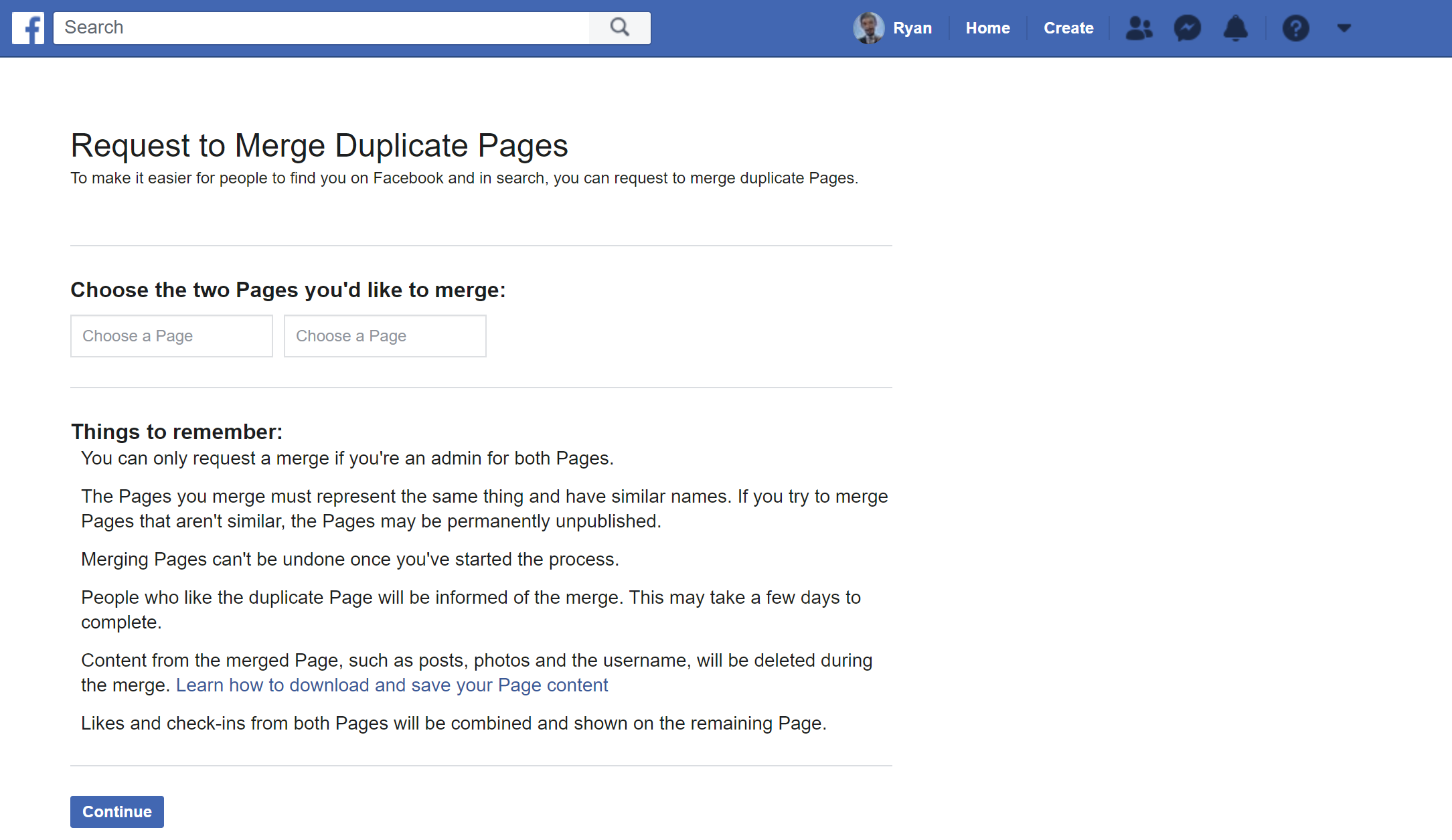 Request-To-Merge-Multiple-Facebook-Pages